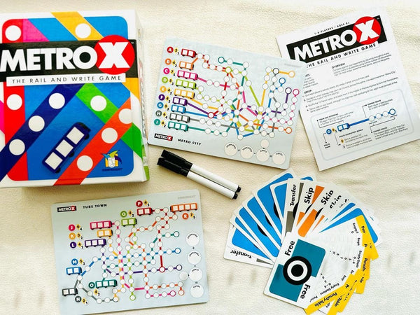 METRO X Rail & Write Game. card game