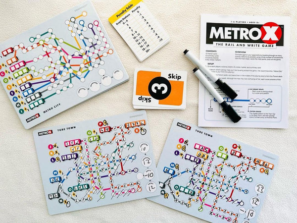 METRO X Rail & Write Game. card game