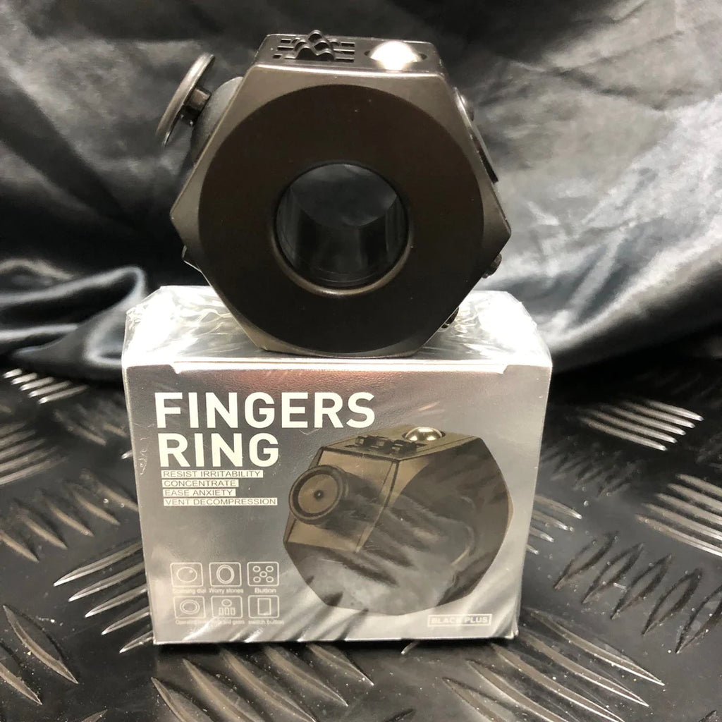 Kaiko Black Fidget Cube Ring