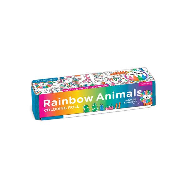 Mudpuppy Colouring Roll – Rainbow Animals
