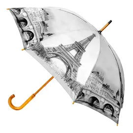 Umbrella - Adult Wooden Hook Handle - Paris