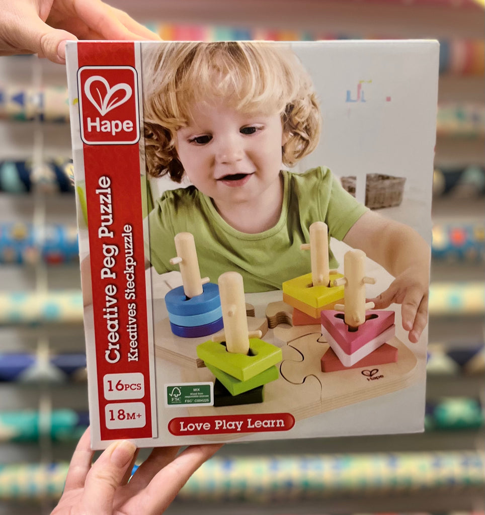 Hape Creative Peg Puzzle The Coffee Apple