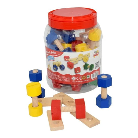 Wooden Nuts & Bolts 56pc