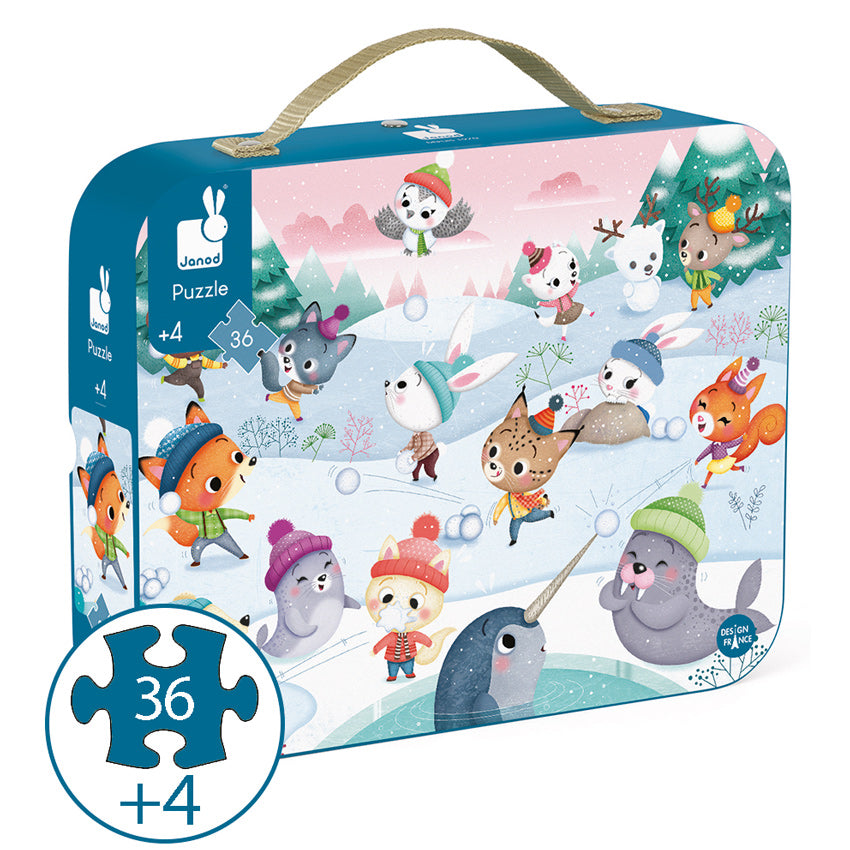 Janod - Snow Party Suitcase Puzzle (JG)