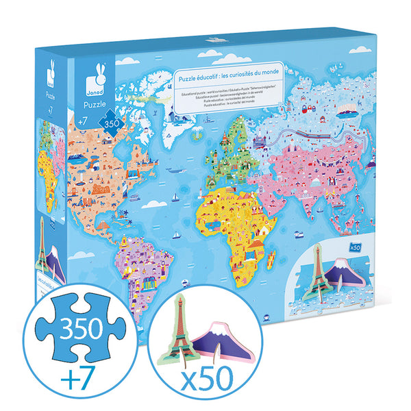JANOD  -  Educational Puzzle World Curiosities - 350 pc