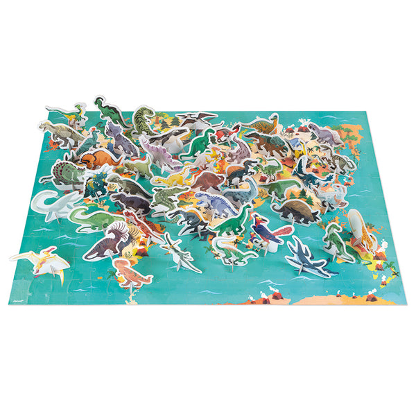 JANOD  -  Educational Puzzle The Dinosaurs - 200 pc