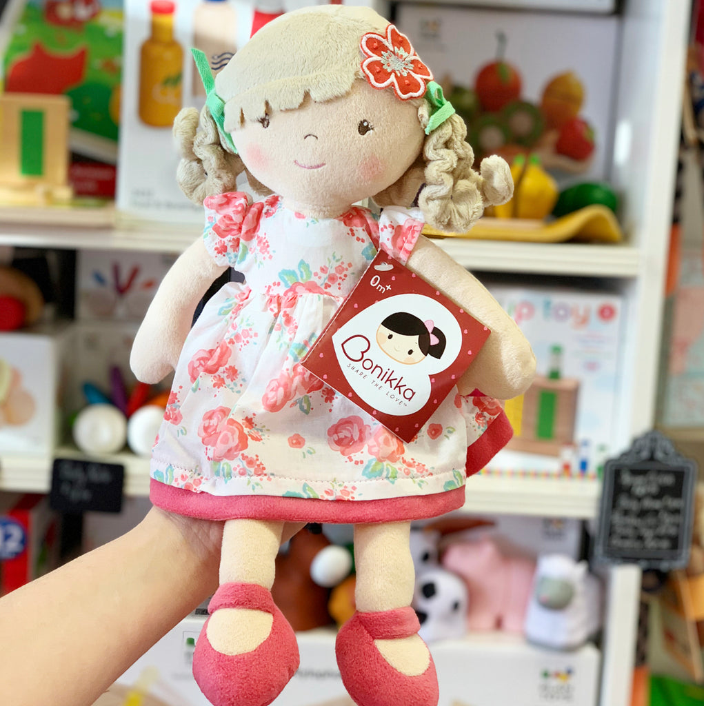 Scarlet Rag Doll with Pink Rose Dress - 62042
