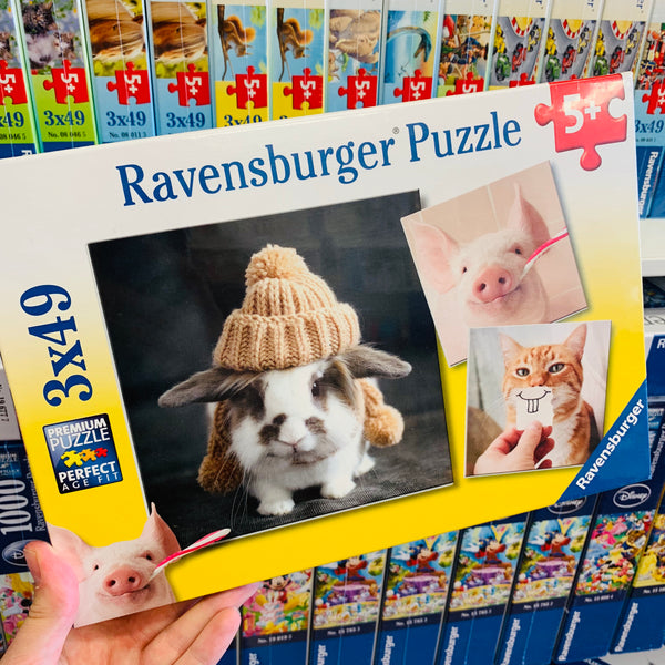 Funny Animal Portraits  3x49pc Ravesburger Puzzle