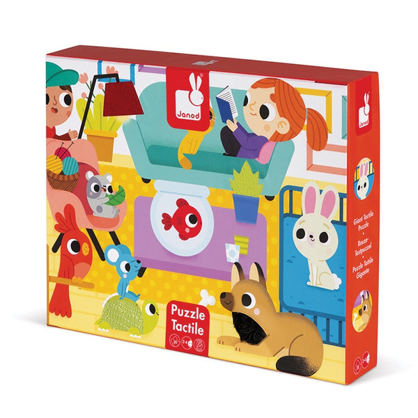 Janod - Tactile Puzzle Pets 20 Pcs