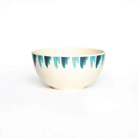 Small Bamboo Bowl - Blue Wave