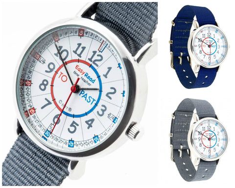 Easyread Time Teacher Watch - Blue Red Face