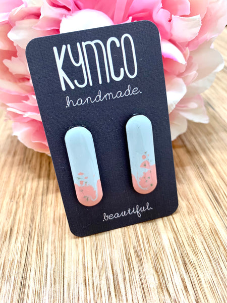 KymCo - Statement Long Capsule Stud Earrings - Springtime