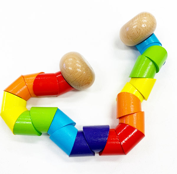 LARGE Wooden Worm