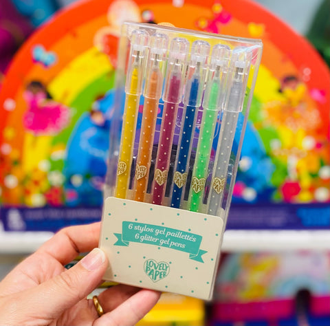 6 Glitter Gel Pens