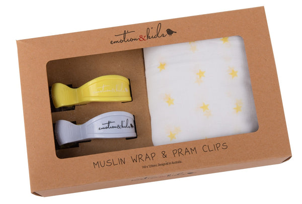 Muslin Wrap and Pram Clip Pack