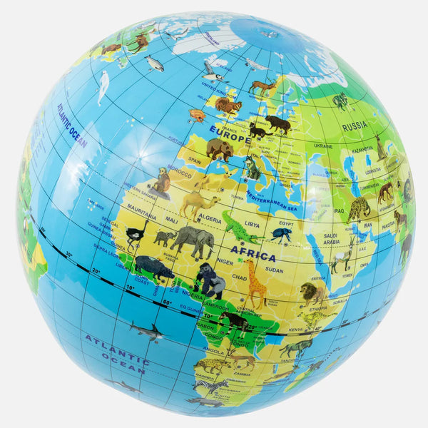 Inflatable World Globe - Animal Planet 42cm