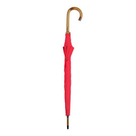 Umbrella - Adult Wood Shaft Handle - Red