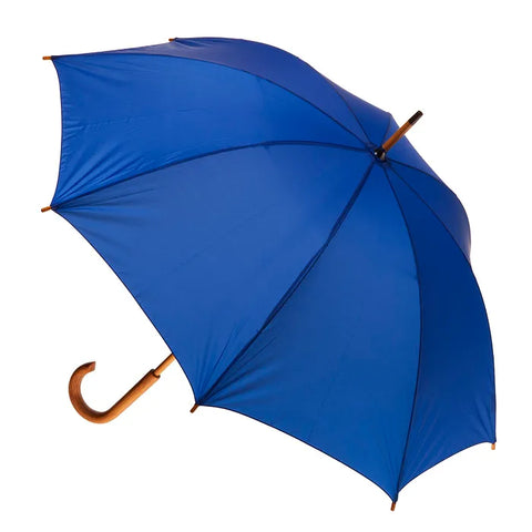 Umbrella - Adult Wood Shaft Handle- Royal Blue
