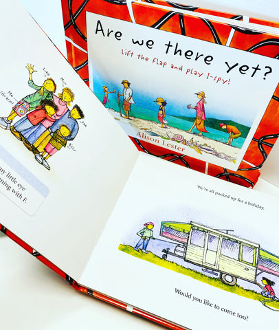 Are We There Yet?  - A Lift the Flap and Play I Spy Hardcover Book by Alison Lester