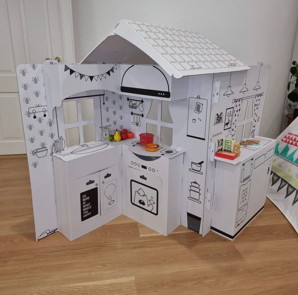 Play Kitchen (ages 2+) - Recycled Corrugated Cardboard