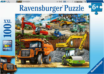 Ravensburger - Construction Vehicles Puzzle 100pc